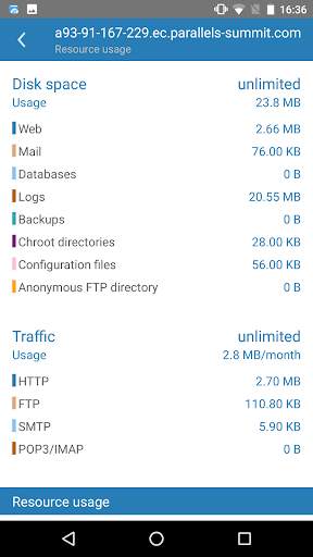 Plesk Mobile screenshot 4