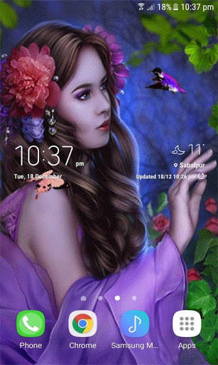 Purple Bird Beauty LWP screenshot 3