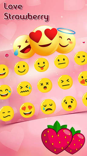 Love Strawberry Keyboard - Fruit Keyboard screenshot 3