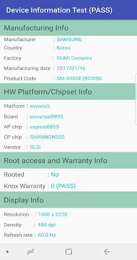 Device Checker  *SAM* (Phone and tablet testing) screenshot 4
