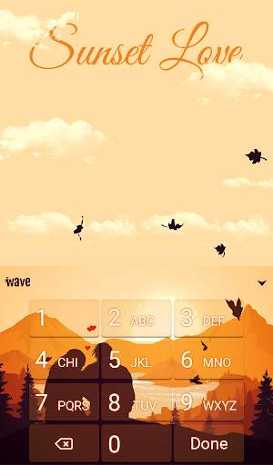 Sunset Love Animated Keyboard   Live Wallpaper screenshot 5