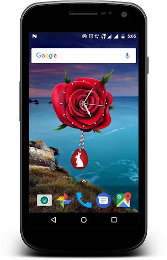 Rose Pendulum Clock Live wallp screenshot 2