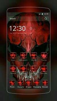 Red Bone Skull Theme screenshot 1