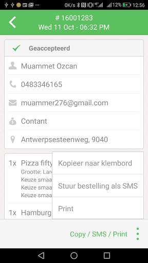 Bluetooth  & gloria food receipt print screenshot 2