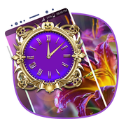 Purple Clock Live Wallpaper icon
