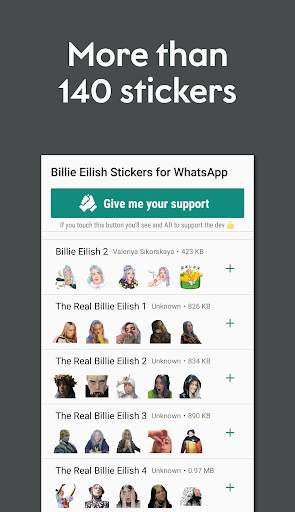 Billie Eilish Stickers for WhatsApp screenshot 2