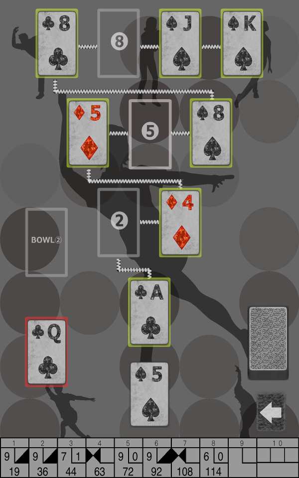Bowling solitaire screenshot 2
