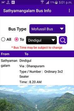 Sathyamangalam Bus Info screenshot 2
