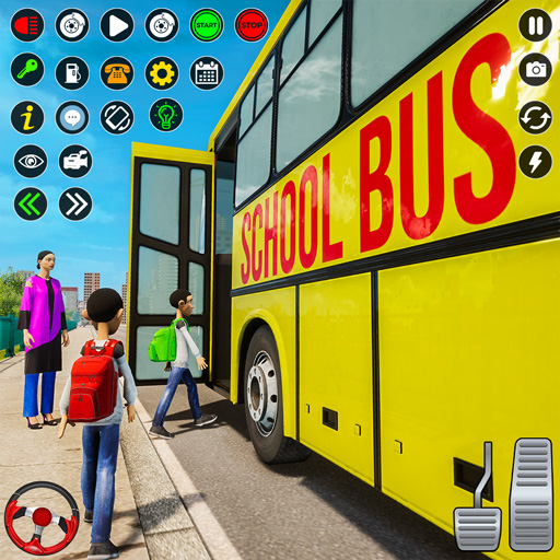 High School Bus Driving 3D आइकन