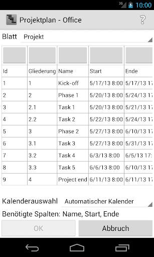 Projektplan - Office screenshot 1