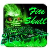 Green Fire Skull Keyboard logo
