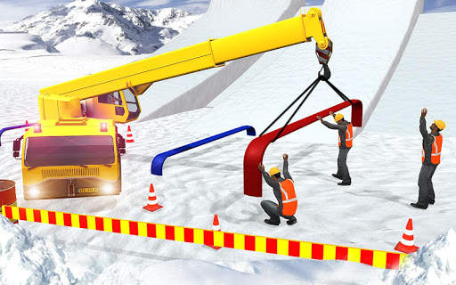 Snow Park Downhill Bulldozer Construction games screenshot 14