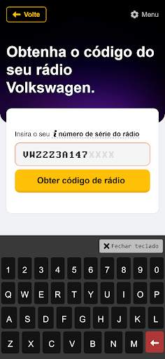 Calculadora de código de rádio screenshot 3