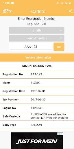 Car Registration Info screenshot 3