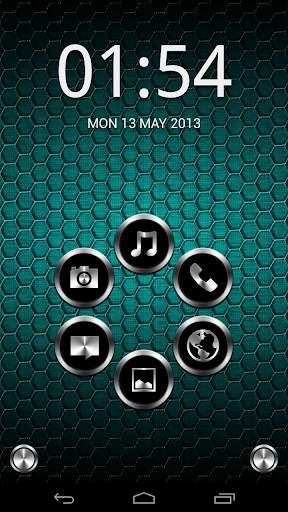 Metal Text Theme for Smart Launcher screenshot 1