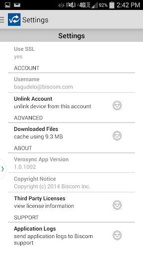 Biscom Verosync Mobile screenshot 3