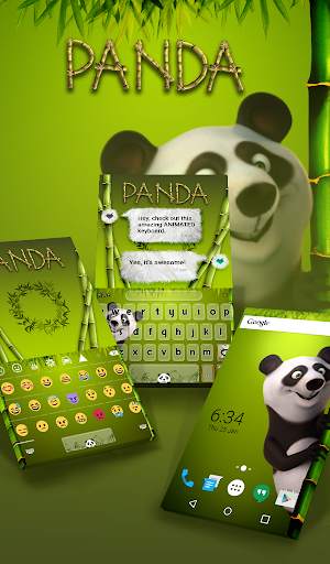 Panda Animated Custom Keyboard स्क्रीनशॉट 1