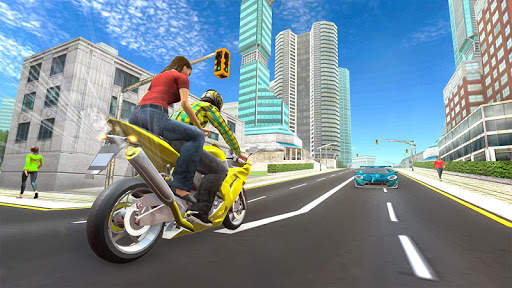 Flying Bike Modern Taxi - Bike Games 2020 screenshot 4