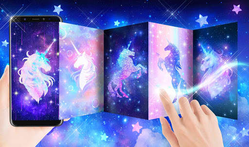 Galaxy Unicorn Shiny Glitter Theme screenshot 5