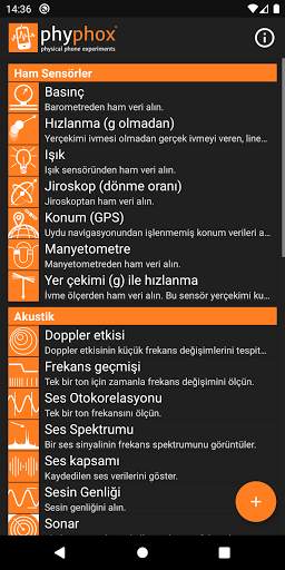 phyphox screenshot 1
