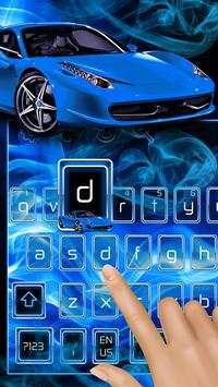 Dynamic Blue Keyboard  Theme screenshot 3
