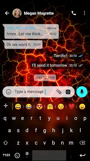 Magma Theme GB Whats Plus Azul screenshot 2