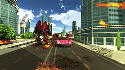 Future Flying Robot Real Car Transformation 3D screenshot 3