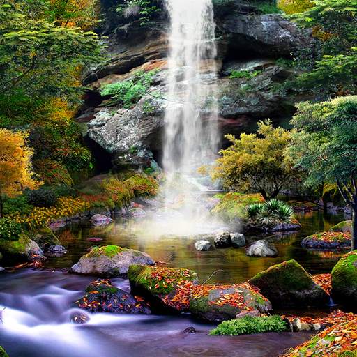 3D Autumn Waterfall Wallpaper 1.0.9