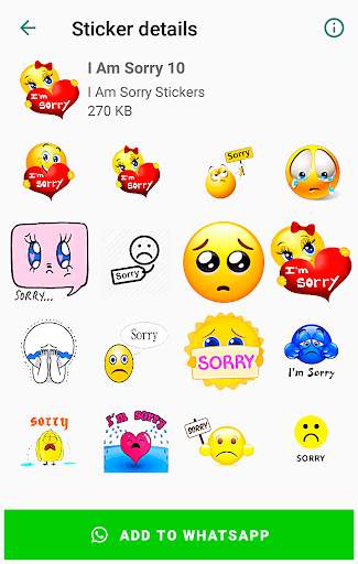I am Sorry Stickers for WhatsApp - WAStickerApps screenshot 8