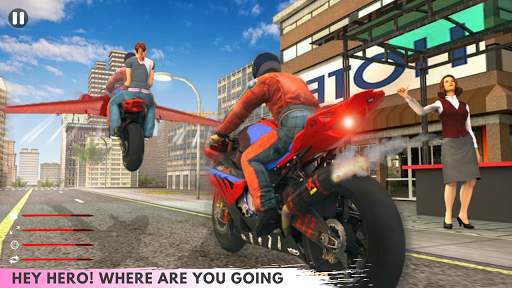 Superhero Bike Taxi Simulator: Bike Driving Games screenshot 4