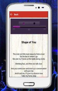 ed Sheeran Song with Lyrics screenshot 5
