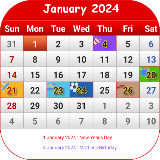 South Korean Calendar 2024 иконка