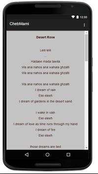 Cheb Mami Music Lyrics screenshot 4