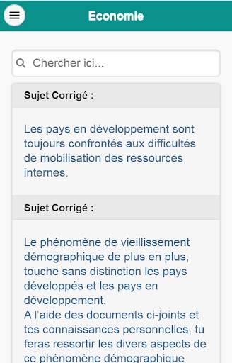 Economie - Sujets Corrigés скриншот 1