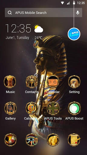 Egypt Scenery Gold Mystery theme-APUS theme screenshot 1