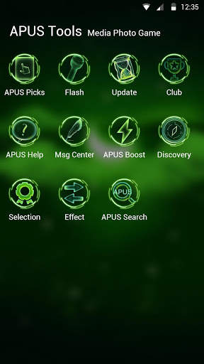 Green Moon-APUS Launcher free theme screenshot 3
