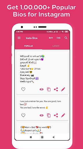 Bios Idea - Bios for Instagram - Quotes & Bios screenshot 2