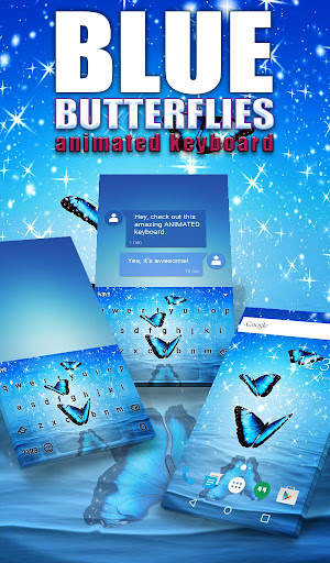 Blue Butterfly Wallpaper Theme screenshot 1