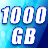 1000 GB backup Cloud Free icon