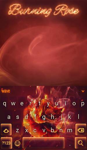Burning Rose Keyboard Theme स्क्रीनशॉट 2