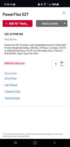 Rockwell Automation Product Catalog App screenshot 2