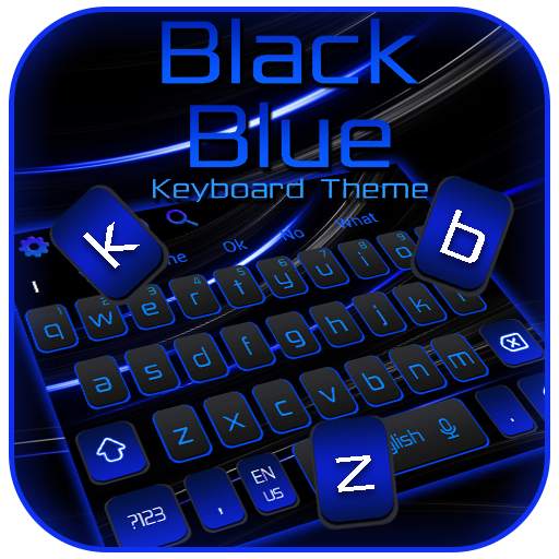 Cool Black Blue Keyboard Theme 10001002