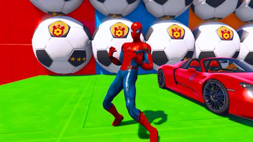 Super Hero Car Mega Ramp screenshot 1