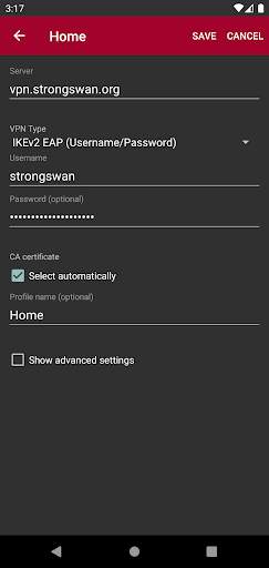 strongSwan VPN Client screenshot 3