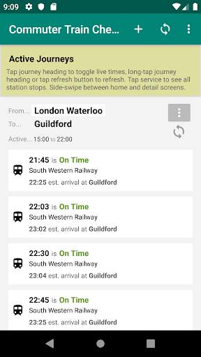 Commuter Train Check (Live Times & Journey Plan) screenshot 2