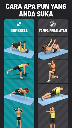 Latihan dumbbell di Rumah  - 30 hari kebugaran screenshot 4