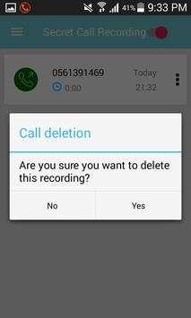 Secret Call Recording 5 تصوير الشاشة