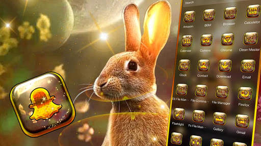 Rabbit in Space Launcher Theme screenshot 2