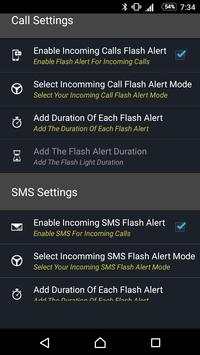 Flashlight Alert on call & sms screenshot 3