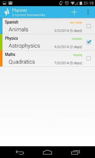 Homework Planner screenshot 1